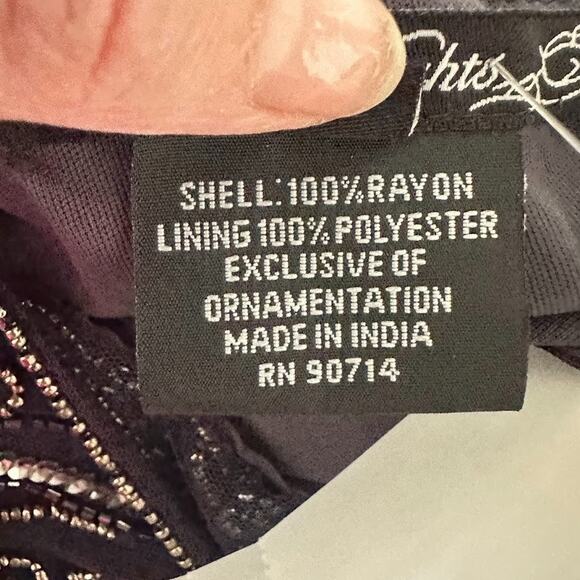 PISARRO NIGHTS Womens Size 14 Navy Bateau Neck Floor Length Jumpsuit Formal - Picture 8 of 12